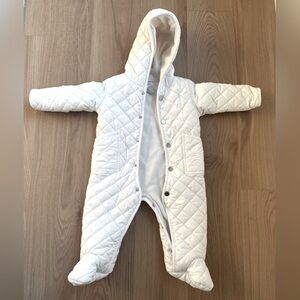 RALPH LAUREN Snowsuit | Hooded Bunting | 9 months | Color white